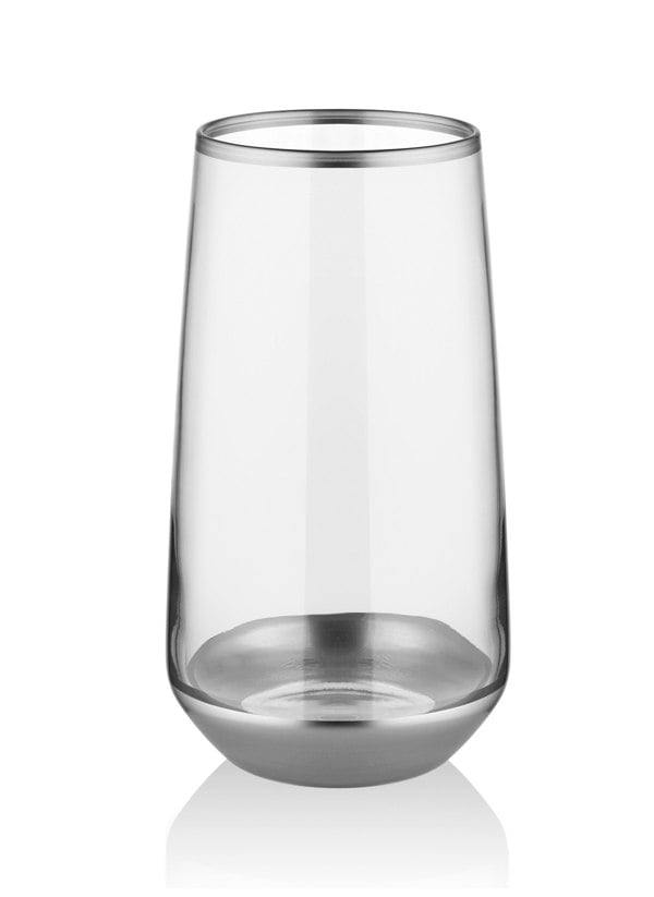 Rozi Glam Collection Silver Highball Glasses (Set of 6)