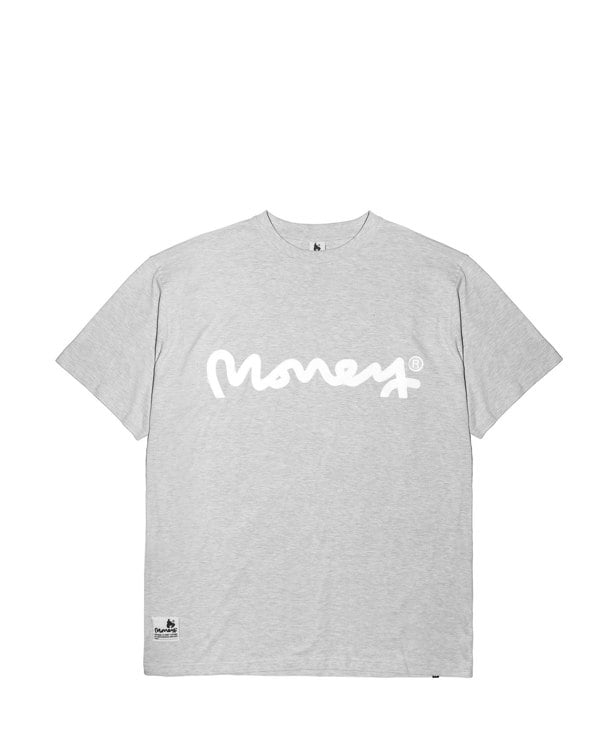 Money Sig Ape Tee - Ice Grey Melange