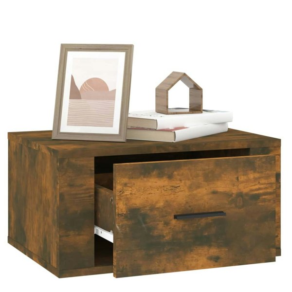 Berkfield Wall-mounted Bedside Cabinets 2 pcs Smoked Oak 50x36x25 cm