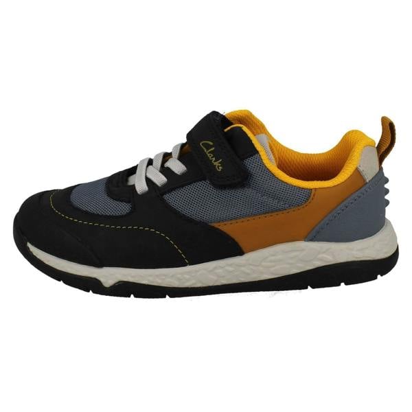 Clarks Childrens Clarks Casual Hook And Loop Fastening Trainers - Steggy Stride K