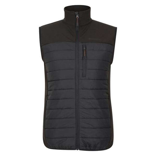 Mountain Warehouse Mens Turbine II Hybrid Padded Gilet - Black - 