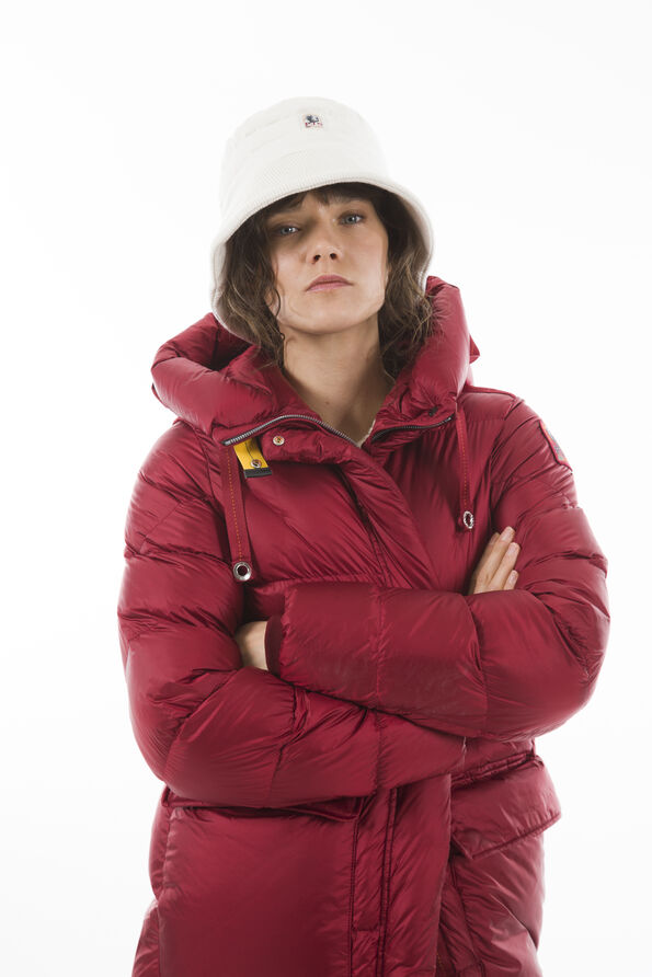 Parajumpers Mummy Red Long Hooded Down Jacket