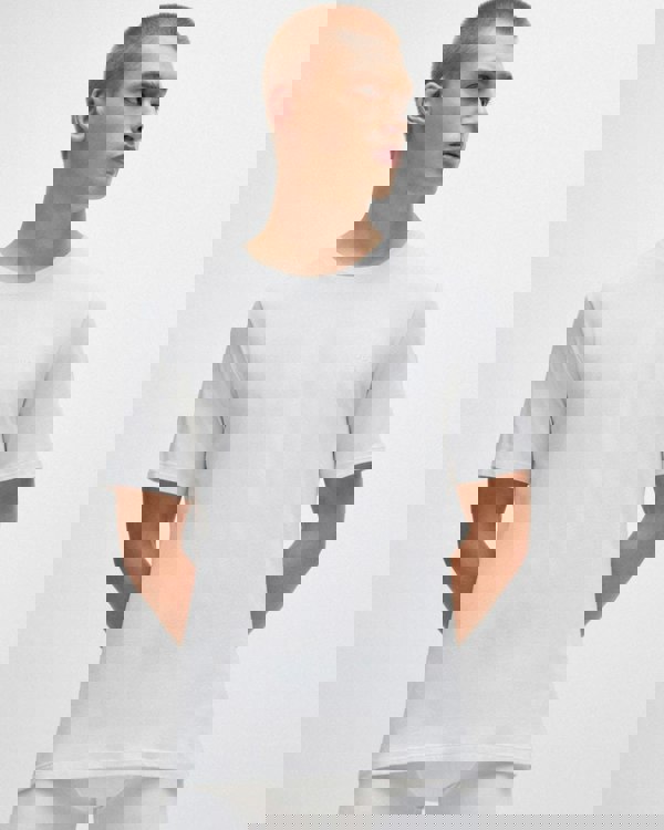 BOSS Orange Mix & Match Mens Stretch-Cotton Regular Fit T-Shirt with Logo Detail NOS - White 100