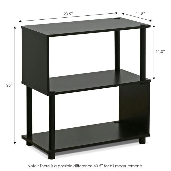 WALPLUS Versatile Flexi 3-Tier Rack, Espresso for Bedroom