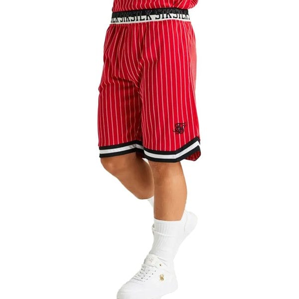 SikSilk Boys Classic Retro Basketball Shorts - Red