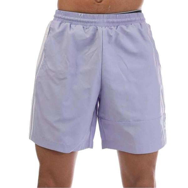 Adidas Mens 3 Stripes Swim Shorts - Purple - 