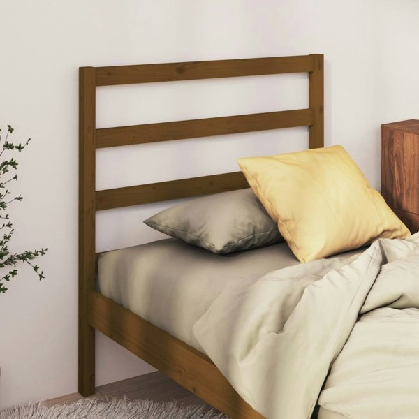 Berkfield Bed Headboard Honey Brown 81x4x100 cm Solid Wood Pine