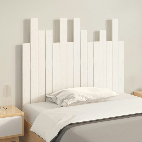 Berkfield Wall Headboard White 95.5x3x80 cm Solid Wood Pine
