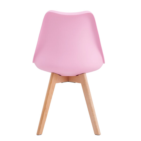 Set of 2 Dining Chairs with Solid Wooden Legs and Seat Cushion Pad Eva