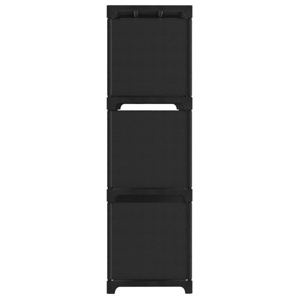 Berkfield 9-Cube Display Shelf Black 103x30x107.5 cm Fabric