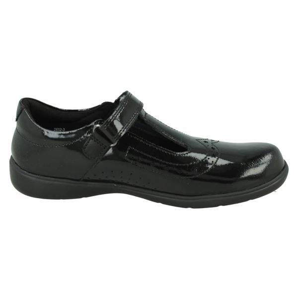 Start-rite Girls Start-Rite Diamond And Star Cut-Out T-Bar School Shoes Hope