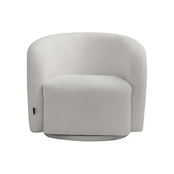 75cm Wide White Single Sofa Swivel Tub Chair Upholstered Tub Chairs Living and Home