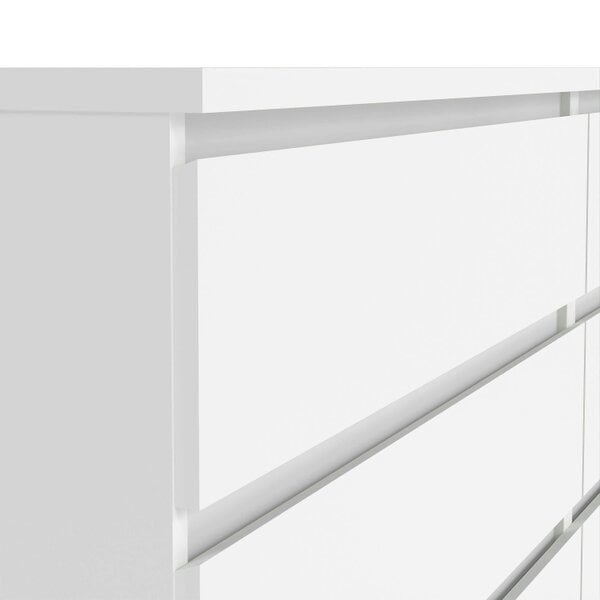 Wyld Haus Budapest White Wooden Wide Chest 6 Drawers