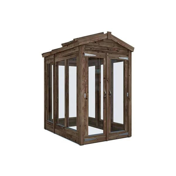 Dunster House Growzilla Wooden Greenhouse W1.2m x D1.8m / W4' x D6' with 4mm Glass and Automatic Vent Opener