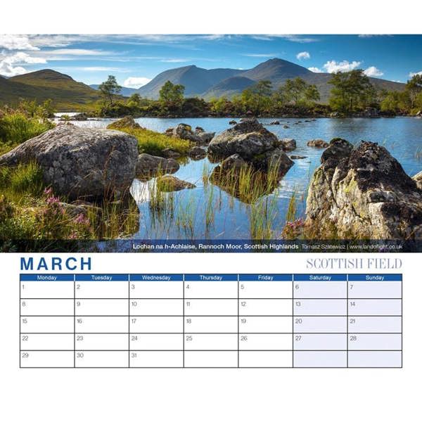 Scottish Field Mini Calendar 2027, Wall Calendars, Month To View, Travel, Gift