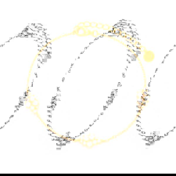 Gold Trip Crystal Cluster Station Bracelet