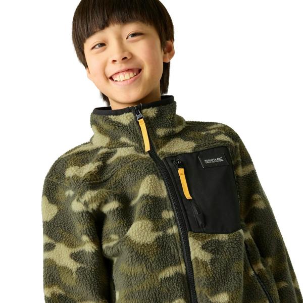 Regatta Childrens/Kids Frankie Camo Full Zip Fleece Jacket - Bark Green - 