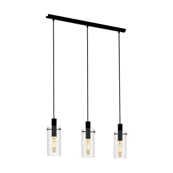 EGLO Montefino Industrial Black Steel 3 Pendant Light WBS