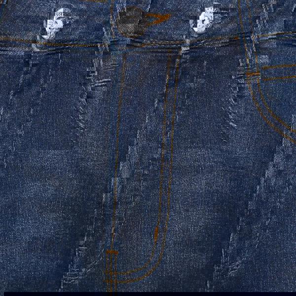 Smart Living Skinny Fit Denim Jeans Classic Cotton Casual Trousers - Mid Wash