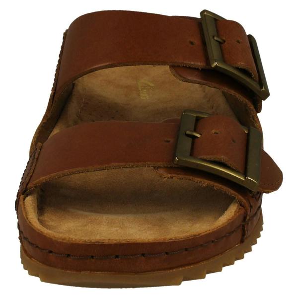 Clarks Ladies Clarks Adjustable Dual Strap Mule Sandals Brookleigh Sun
