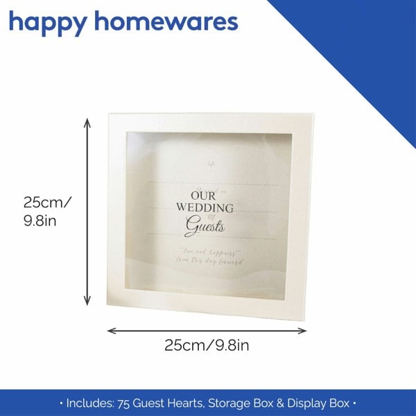 Modern Cream Beige Wedding Day Guest Message Box with Hearts and Keepsake Holder Image 6