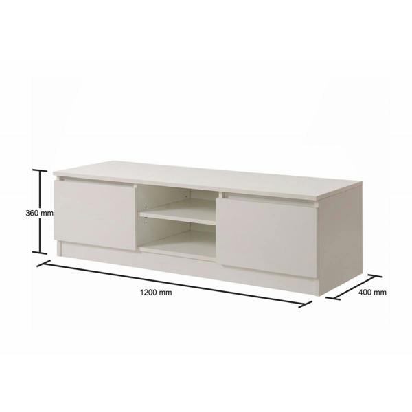 Timber Art Design Modern TV Unit 120cm Media Cabinet 2 Doors + Shelf