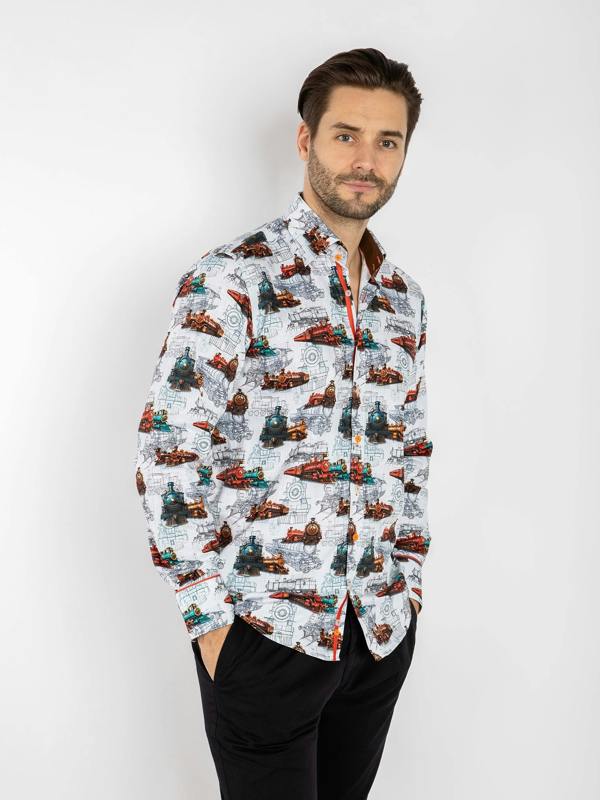 The Locomotive Blueprint Shirt - Claudio Lugli Shirts