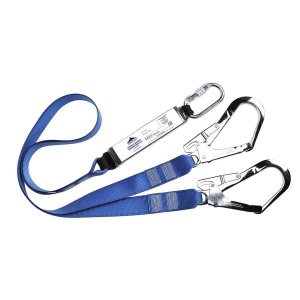 Double Webbing 1.8m Lanyard With Shock Absorber Portwest