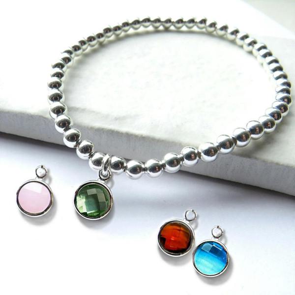 Aye Do Gifts Birthstone Silver Beaded Bracelet Birthday Gift