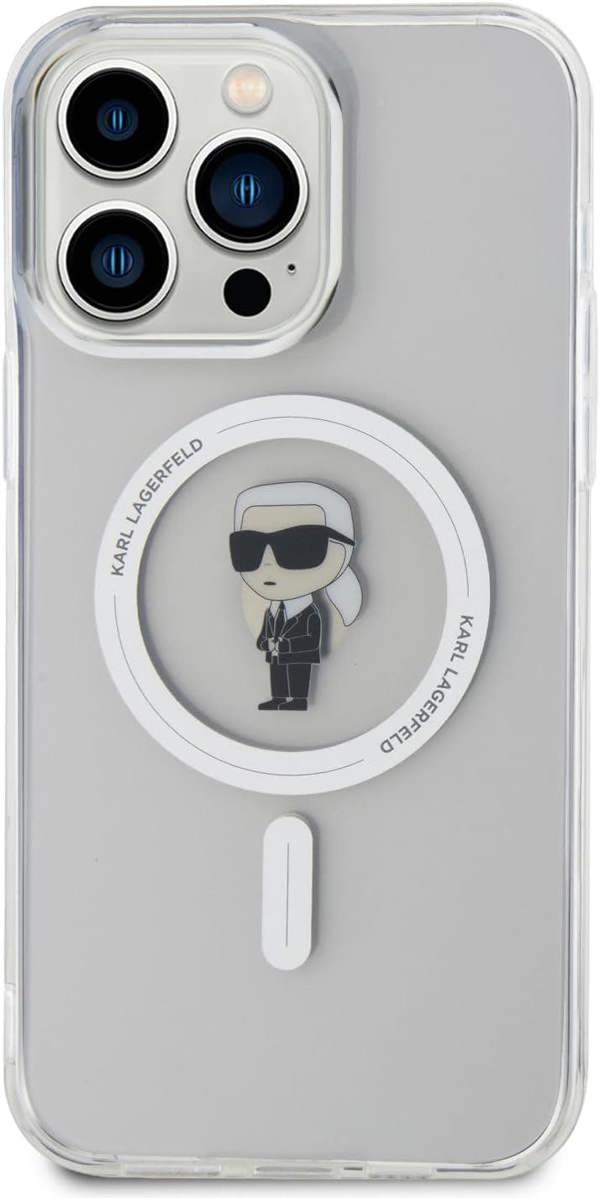 Karl Lagerfeld IML Ikonik Hard Case with MagSafe for iphone 15 Pro 6.1" Transparent - KLHMP15LHFCKNOT
