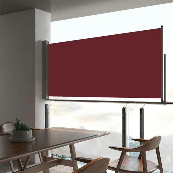 Berkfield Patio Retractable Side Awning 60x300 cm Red