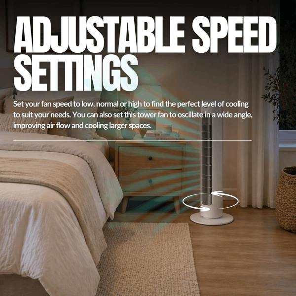 Mylek 30" Tower Fan - MYLEK - 3 Speeds - Timer - Oscillation