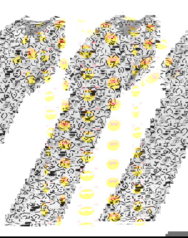 Emoticon Girls White Short Sleeved T-Shirt