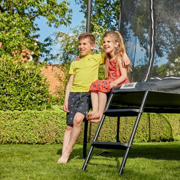 12ft Salta Black Round Comfort Edition Trampoline with Enclosure