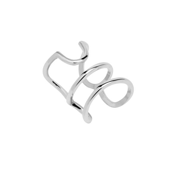 Spero London Sterling Silver Multi-Row Pinky Ring