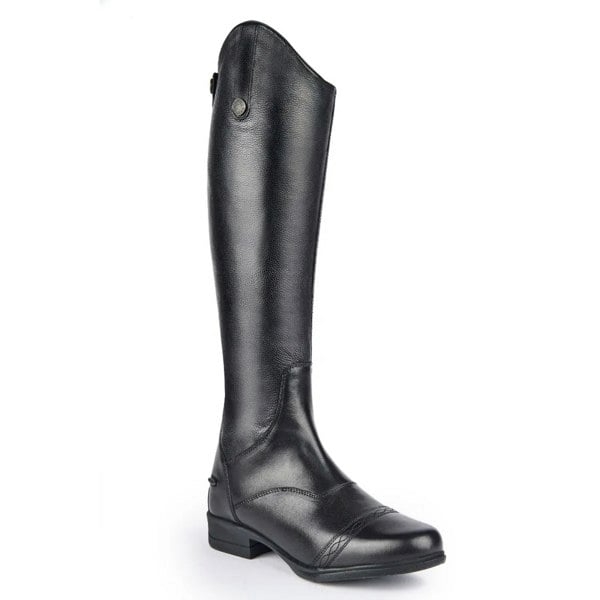 Moretta Women's Aida Leather Long Riding Boots - Black