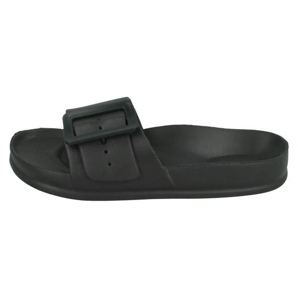 Spot On Ladies Spot On Flat Buckle Mules F00349