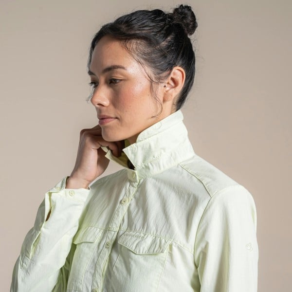 Craghoppers Womens Adventure III Nosilife Long-Sleeved Shirt - Pear Drop - 18 UK - Pear Drop - 100% Polyester