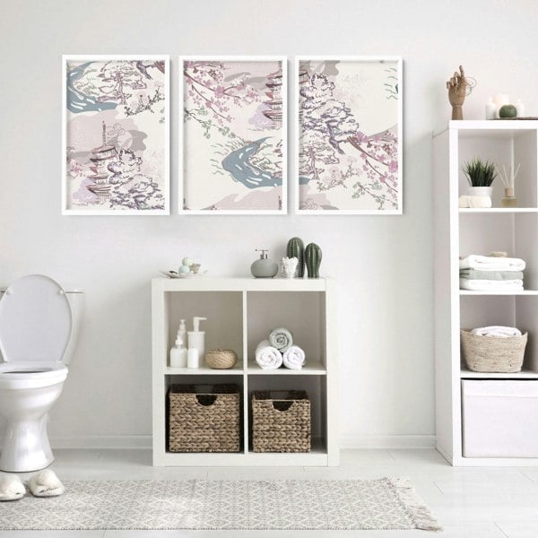 Art for a bathroom | set of 3 wall prints