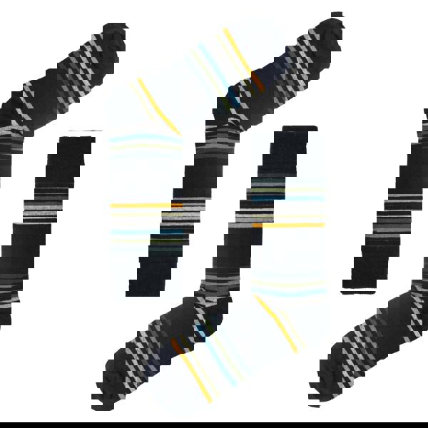 Jemsox 5pk Stylish Streaks - Organic Cotton Comfort Welt Socks (One Size UK 6-9)