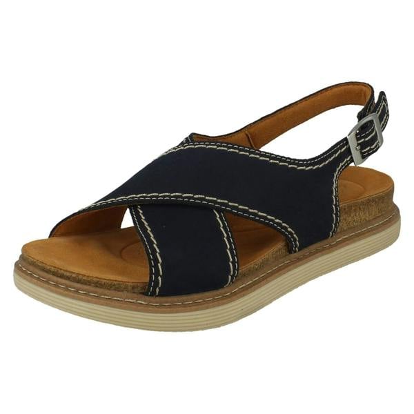 Clarks Ladies Clarks Flat Buckle Fastening Summer Sandals Arwell Sling
