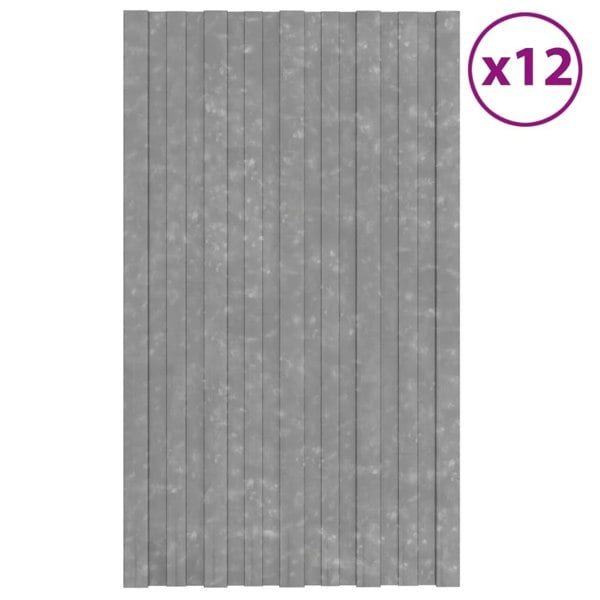 Berkfield Roof Panels 12 pcs Galvanised Steel Silver 80x45 cm