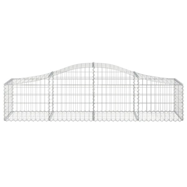 Berkfield Arched Gabion Baskets 2 pcs 200x50x40/60 cm Galvanised Iron