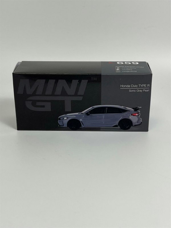 Mini GT Honda Civic Type R Sonic Gray Pearl 2023 RHD 1:64 Scale MGT00659R