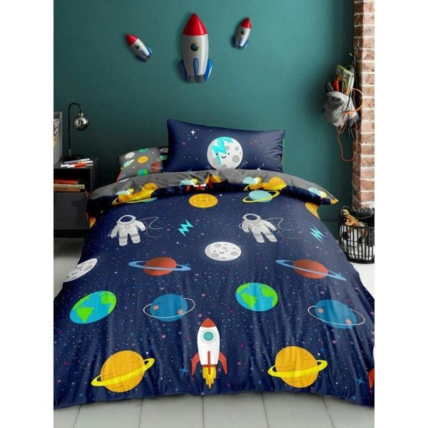 Generic Space Duvet Cover Set - Blue