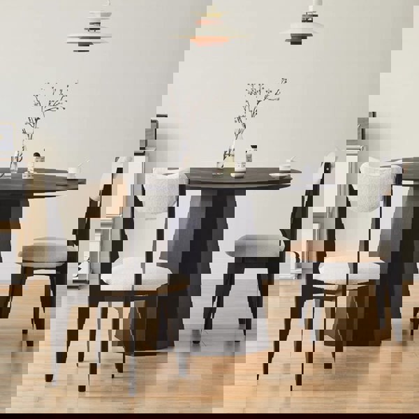 Molan Dining Chair, White Boucle-Weilai Concept-Weilai Concept