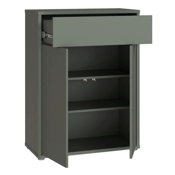 Furniture To Go Alice Springs Shoe Cabinet with 2 Doors Push-to-Open & 1 Drawer Push-to-Open in Sage Green