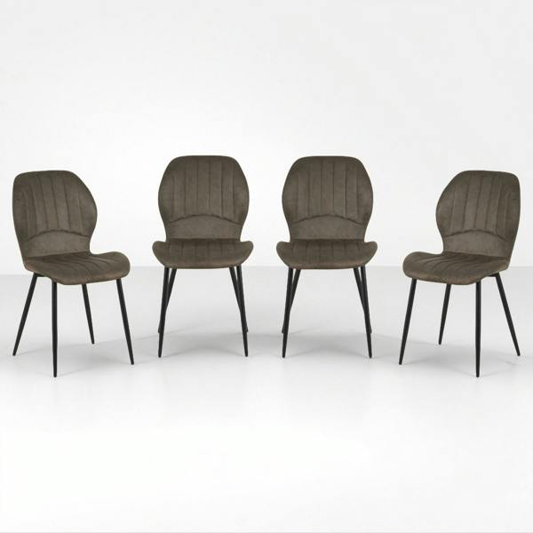 Jaydn Distressed Leather Comfort Dining Chairs - Set of 4 - Madefor.Living