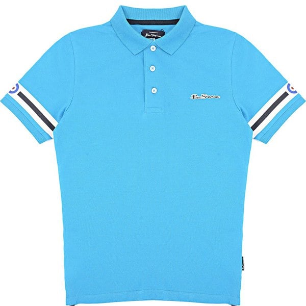 Ben Sherman Boys Blue Bar Polo