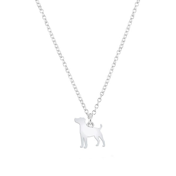 Mylee London Parson Russell Terrier Silhouette Silver Necklace - Personalised